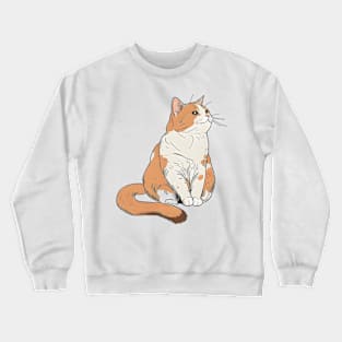 Cat Thinking About Life - Funny Cats Crewneck Sweatshirt